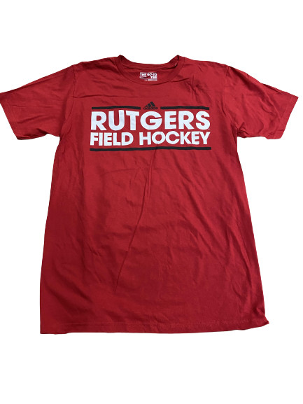 Adidas NCAA Rutgers Univ. Футболка средней длины, красная/белая, Sz M 