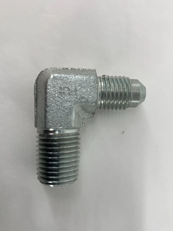 JIC #4 90 Degree Elbow 1/4″-18 NPT Hydraulic Male Adapter Lot of 10 - Image 4 of 4