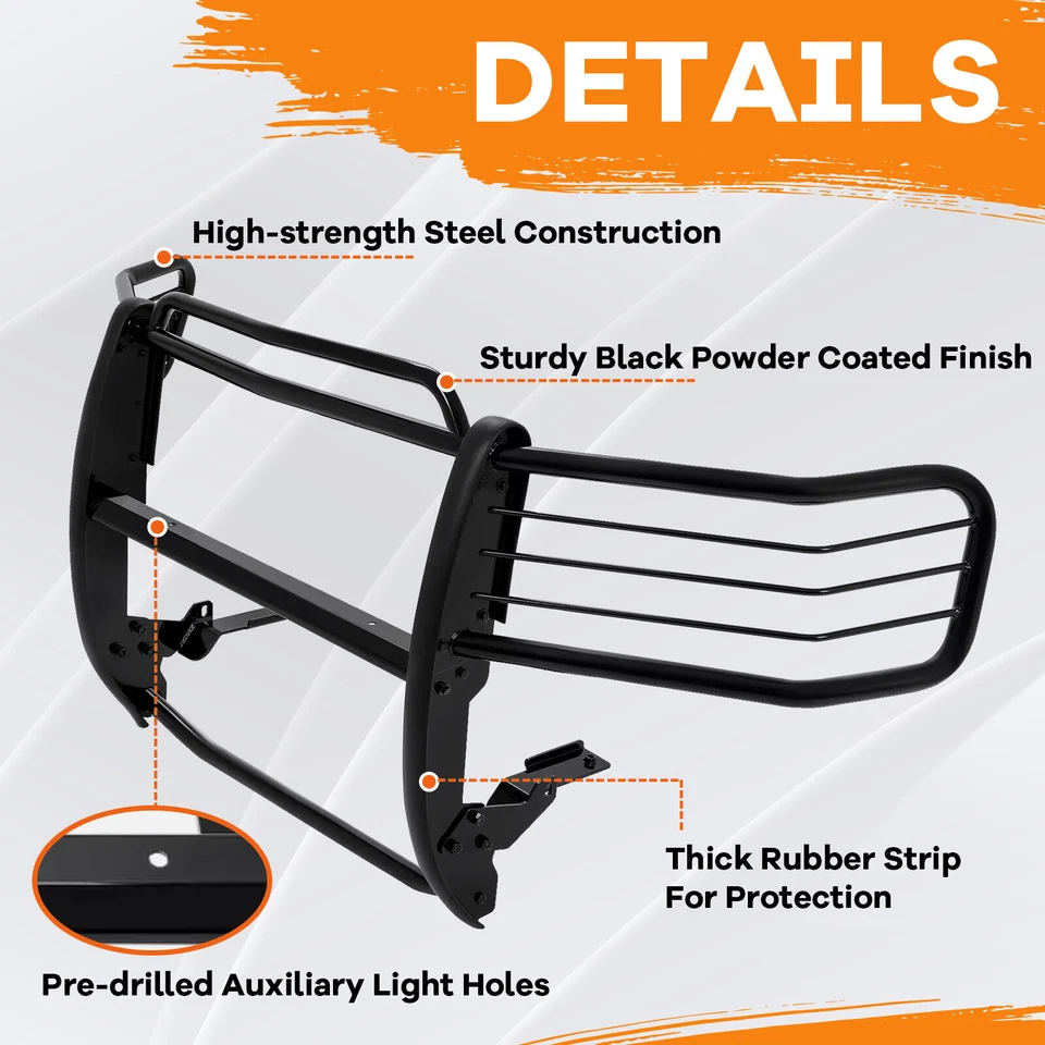 For 07-2014 Chevy Suburban/Tahoe Front Bumper Brush Grill Guard Protector Black Foto 2 de 4