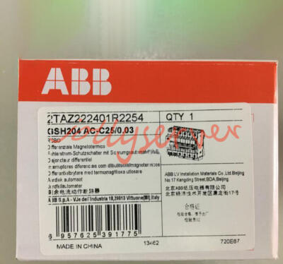New 1PCS ABB Residual Current Circuit Breaker GSH204 AC-C25/0.03