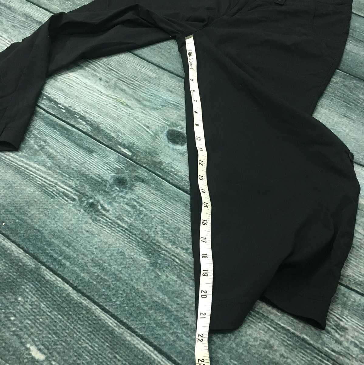 【YOURNUS】Lucy Nylon Crop Pants Lucy Women's Size Small Black Nylon Straight Leg Capri Pants