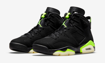 Nike Air Jordan 6 Retro Black Electric Green UK 5 6 7 12 13 US CT8529-003 Neu