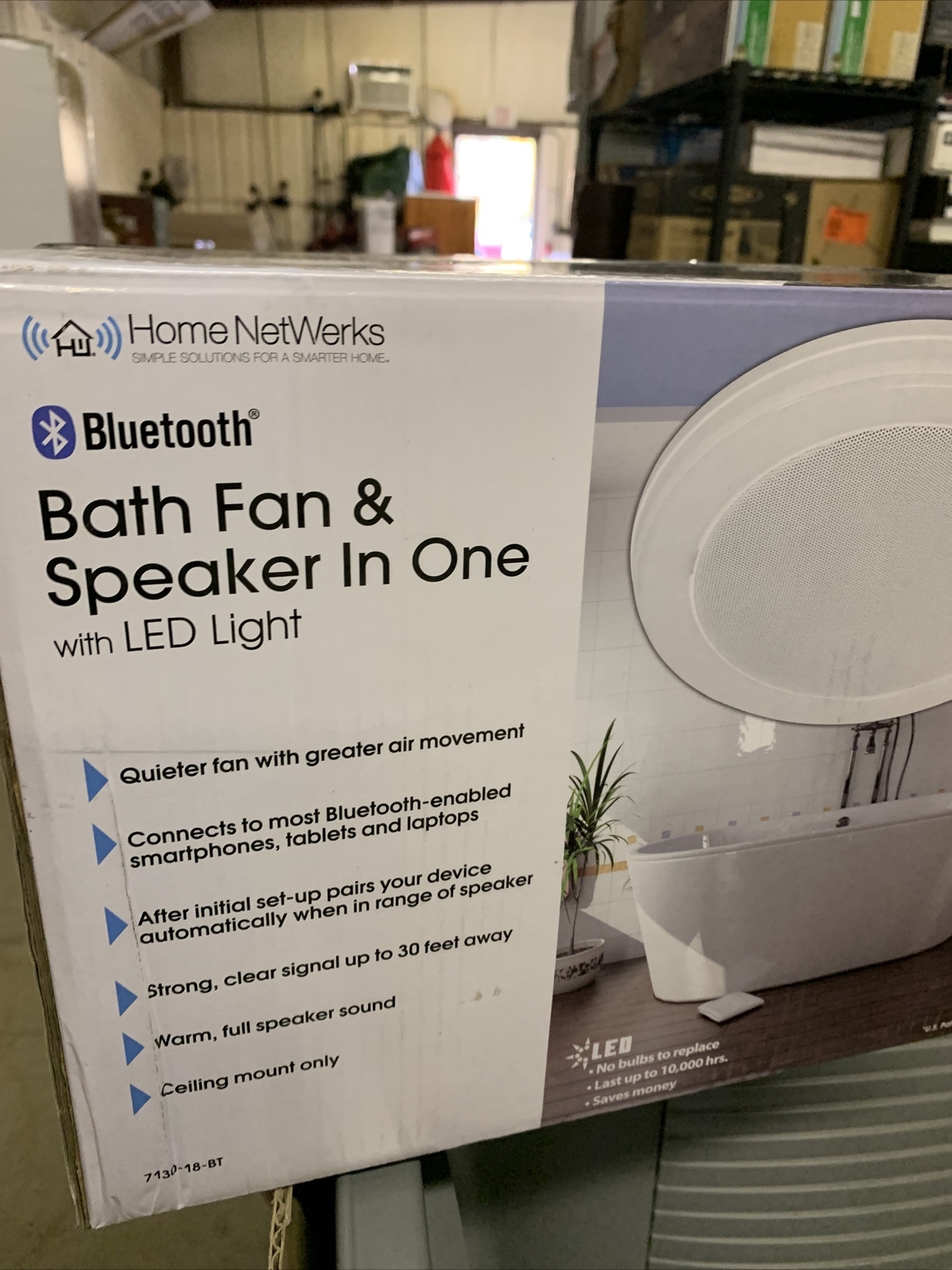 Bluetooth Home Netwerks 713018BT 80 CFM Exhaust Fan with LED Light