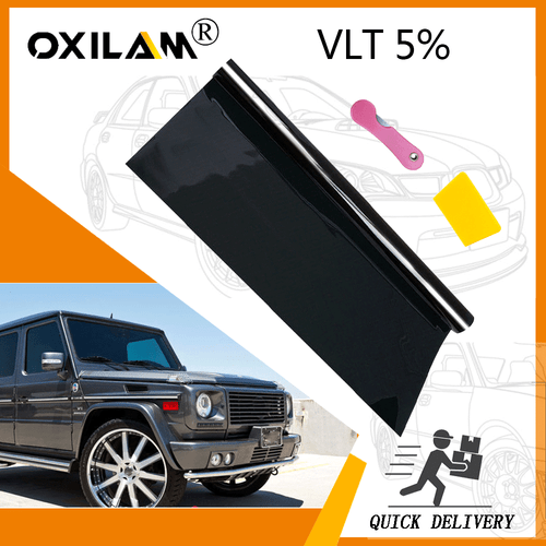 VLT 5% Uncut Roll 20"x10FT Window Tint Film Charcoal Black Car Glass Office - Bild 1 von 7