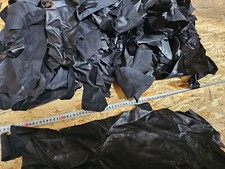 Goatskin Offcuts Black Dyed Natural Leather 0.7mm Nappa Leather