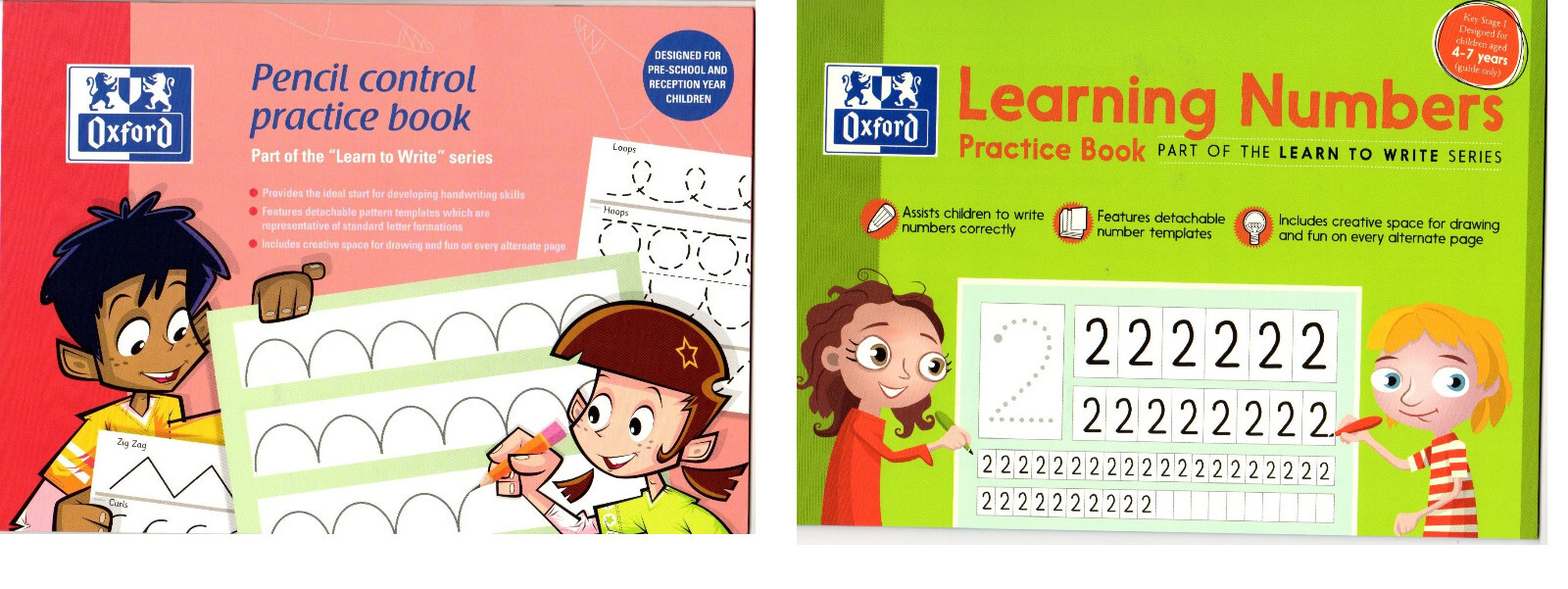 A4 Pencil control Book / Learning Numbers Book Age 3+Learn to write Book Oxford
