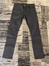 New Mens DSTLD Skinny Fit Selvedge Jeans Blac...