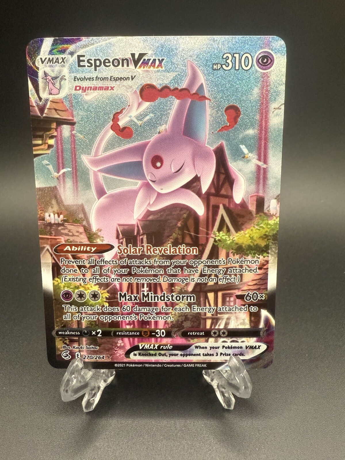 Espeon VMAX (Alternate Art Secret) 270/264 Swsh08: Fusion Strike Holo