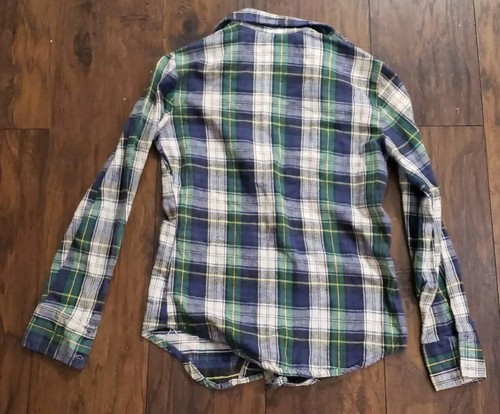 RARE Vintage 1950s The Right Time Woman's Flannel Button Down Shirt Size S. - Afbeelding 3 van 6