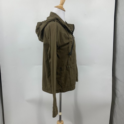 Volcom Good Side Hooded Jacket Womens M Olive Zip Up Cotton Lightweight Military - Picture 4 of 14