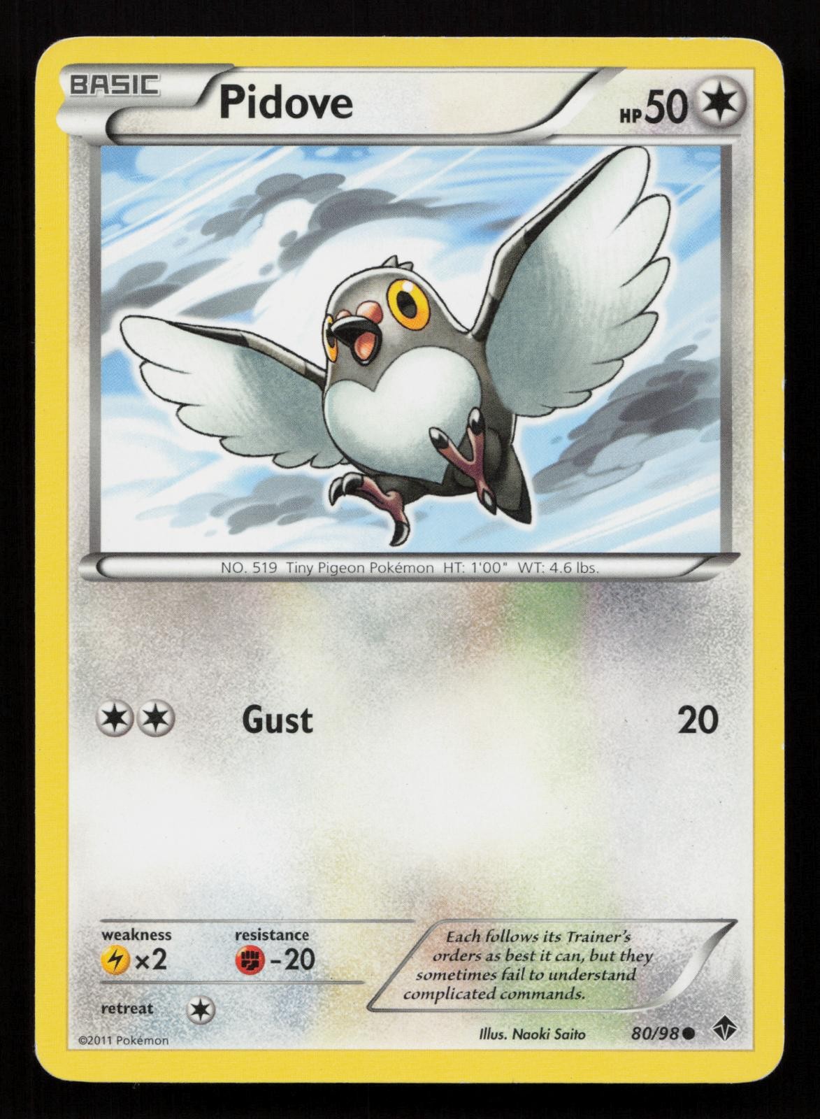 Pidove 80/98 Common Emerging Powers Pokemon LP