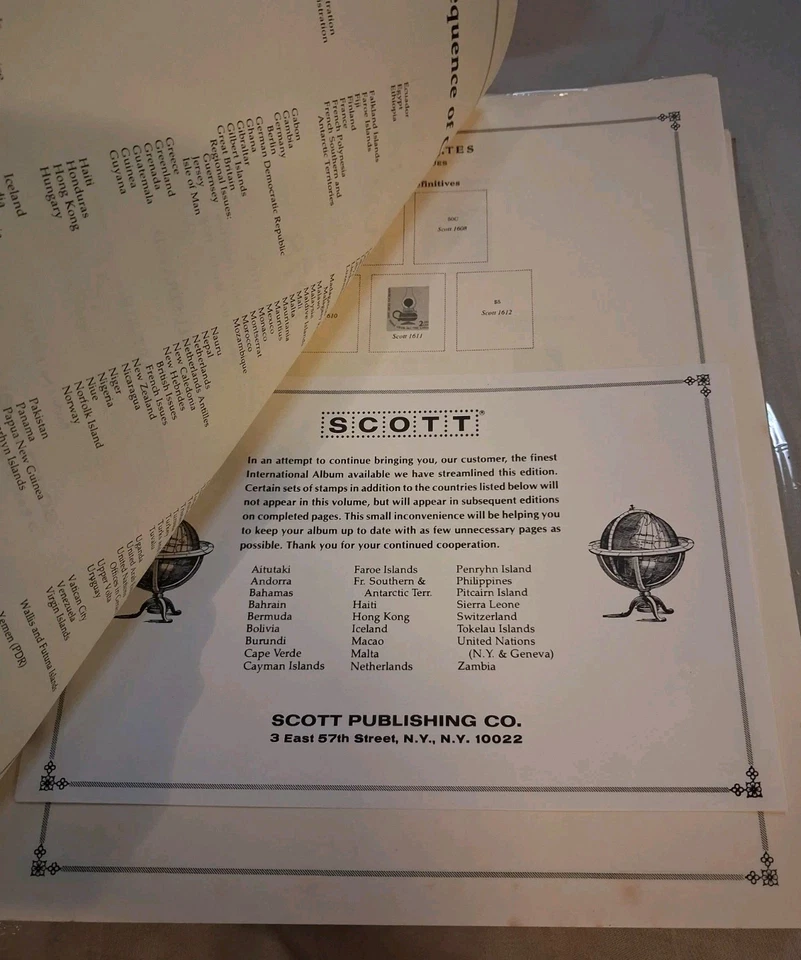 Álbum de estampillas Scott International parte XIV (parte 14) 1970 Foto 2 de 2