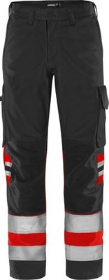 FRISTADS 134238-396 High Vis Green Hose Kl. 1 2649 GPLU  Gr.C154 Warnschutz-Rot/