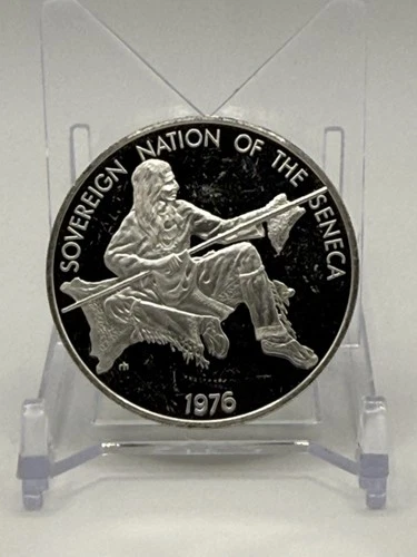 1976 Sovereign Nation of the Seneca Indian Tribe  .999 Silver Proof Round
