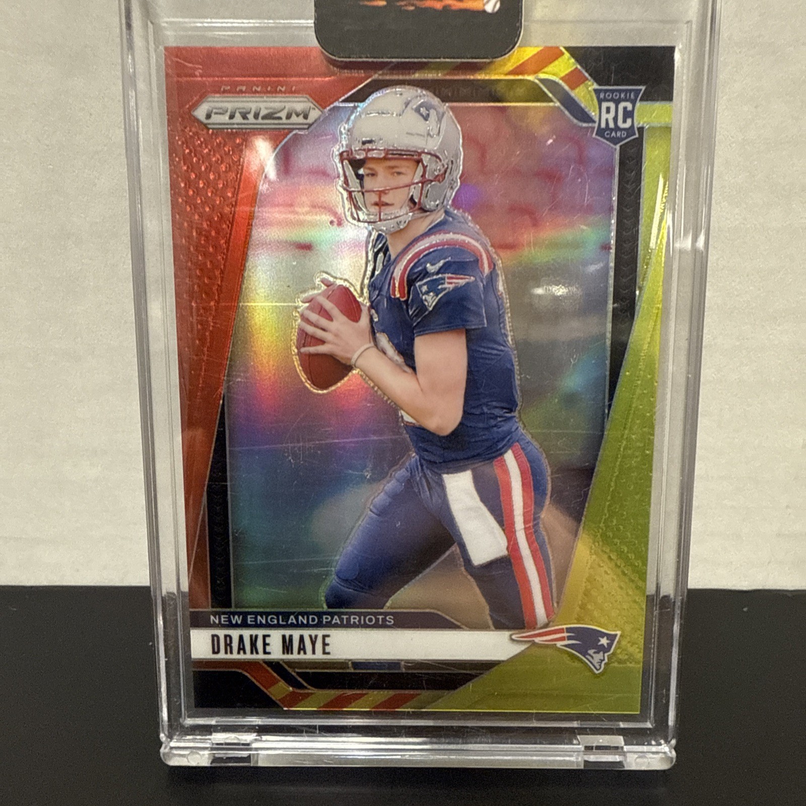 2024 Panini Prizm - Rookies Drake Maye #329 Red & Yellow Prizm /44 (RC)