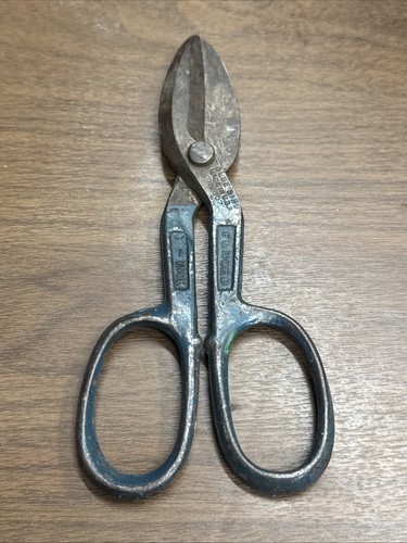 Vintage Blue Bird No. 007 Tin Snips 7" Forged Steel USA Metal Shears