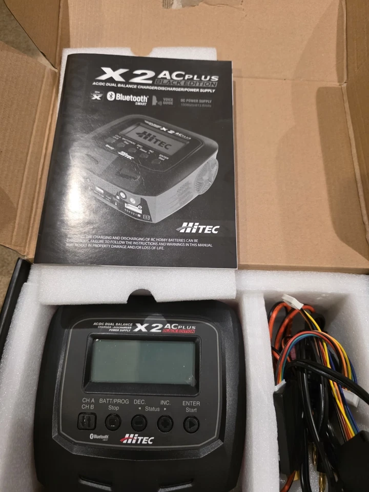 Hitec Multi Charger X2 AC Plus High Output Dual Charger 1-6 cell Black Edition - Image 2 of 4