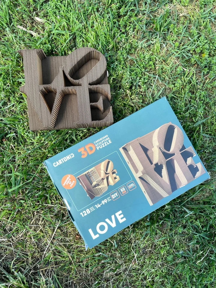 PUZZLE 3D CARTONIC - LOVE - CARTONE PRETAGLIATO DA ASSEMBLARE DESIGN 128 PZ - Immagine 4 di 4