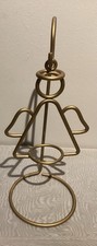 14 inch 2 Piece Metal Angel Candle Holder Light Bronze/Gold Tone