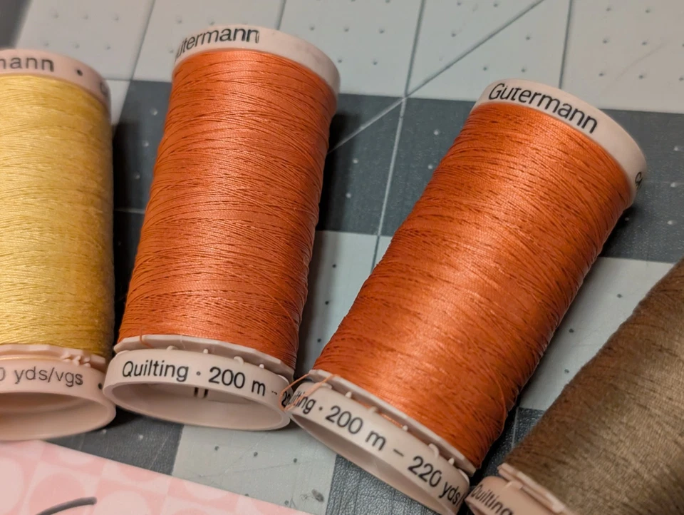 Lot of 6 - Gutermann Cotton Hand Quilting - 200m/219yd Spools "Autumnal Hues" - Image 3 of 4