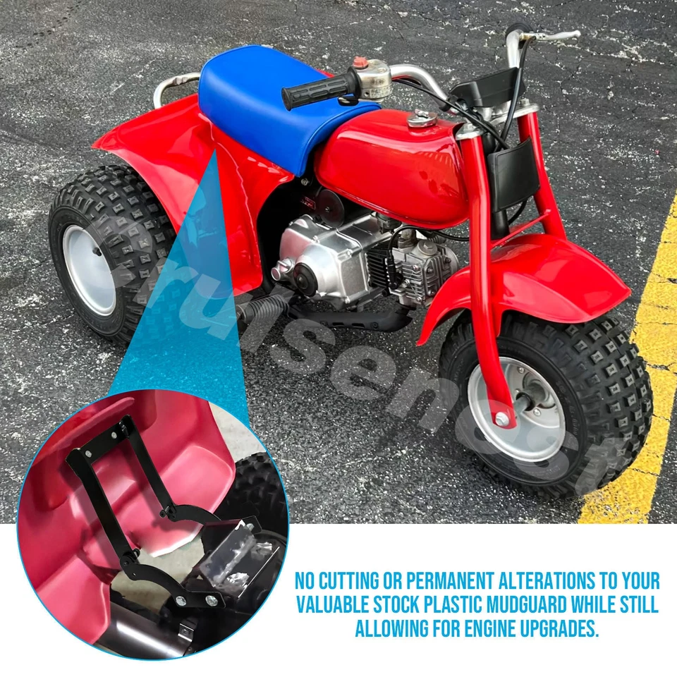 Rear Fender Flip Up Kit For Honda Atc 70 Models w/ Mounting Hardware 1978-1985 - Image 2 of 4