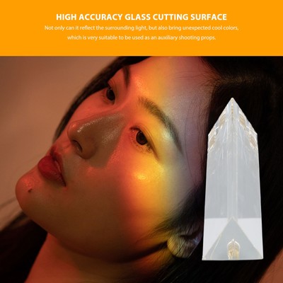 Crystal Prism Colorful Triangular Crystal Suncatcher With Bottom 1/4 Thread Fit