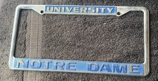 Vintage University Of Notre Dame License Plate Frame