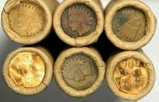 Buy Now! WOW Estate Find US Coin Roll Wheat Pennies Indian Head Cents 1909 Mixed