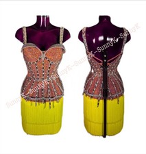 jz Handmade Women Samba Ballroom Swing Salsa Rumba Latin Dance Dress RHYTHM