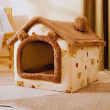 Foldable Pet House Bed Mat, Warm Cat Nest for Small  Medium Pets