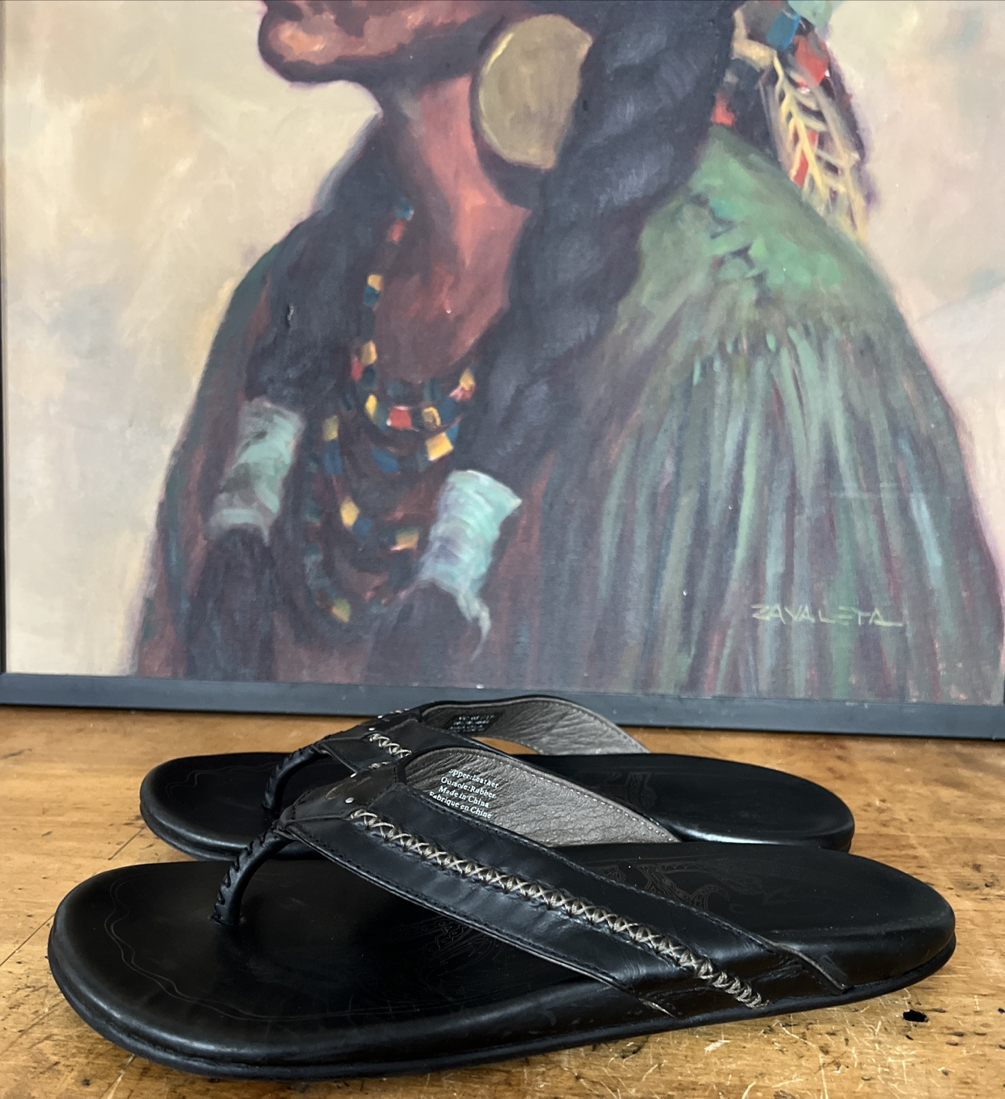 OluKai Mea Ola Sandals Leather Flip Flops Thongs Brown Mens 11 Beach Hawaii Olukai Mea Ola Finally Bit the Dust : r/BuyItForLife main image 3