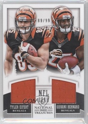 2013 Panini National Treasures 89/99 Giovani Bernard Tyler Eifert #3 RC 0b2