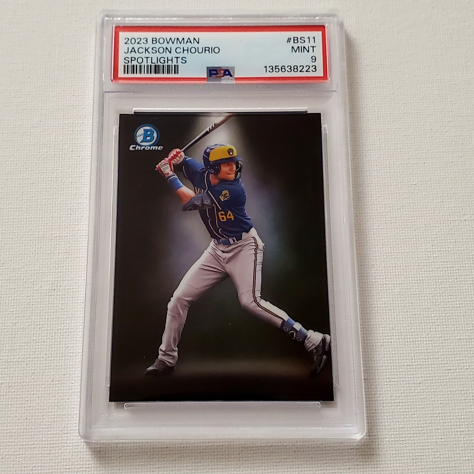 Jackson Chourio 2023 Bowman Spotlights  PSA 9