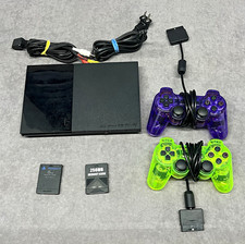 Sony PlayStation 2 Slim PS2 SCPH-90001 NTSC-U/C w/ Cords 2 Controllers Cards