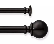 Threshold Oil Rubbed Bronze Finish Expandable Dual Curtain Rod 66" to 120" Long