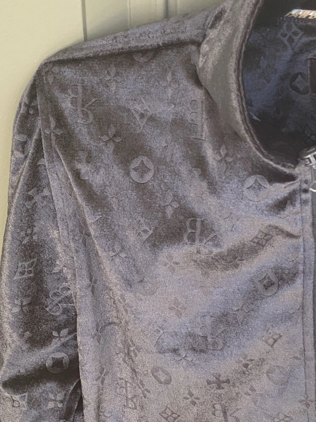 LOUIS VUITTON（LV） Giacca DONNA VINTAGE Y2K RAW BLUE LV stile LOGO con cappuccio manica lunga zip GRIGIO M L