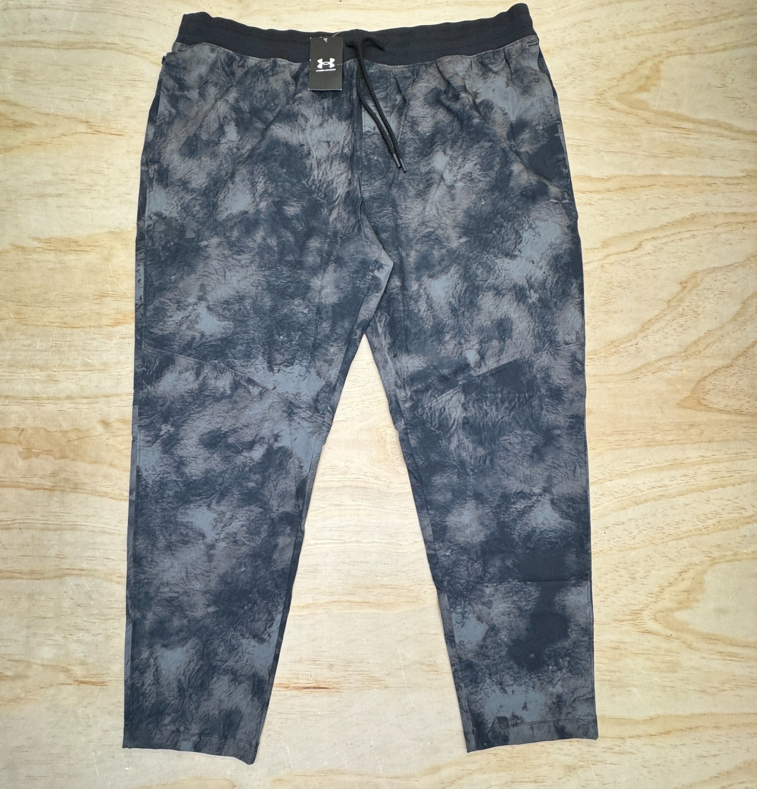 NEW Under Armour Mens Elite Tapered Print Fitted Pants Black Gray 3XL thumbnail 7