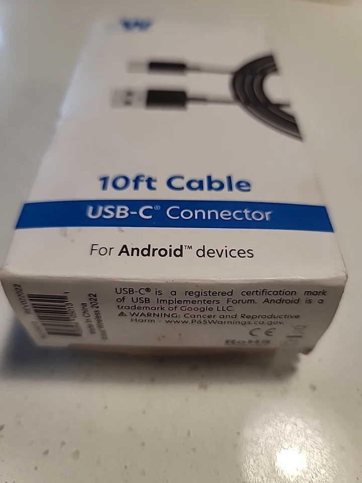 Just Wireless 10' TPU Type-C to USB-A Cable - Black - Image 3 of 3