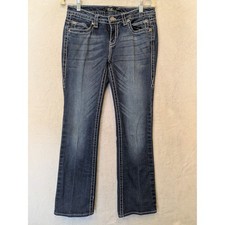 Cello Jeans Bootcut Women's Size 11 Blue Contrast Stitch Embellished Pocket