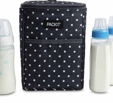 PackIt Freezable Baby Bottle Breastmilk Formula Cooler Bag 3 Built-In Gel Packs