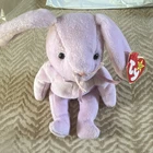 Ty Beanie Babies Floppity Lavender Purple Bunny Plush Vintage 1996 Retired