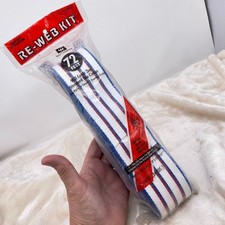 Wellington Re-Web Kit No. 820072 Lawn Chair Webbing 72 ft Red White Blue Stripes