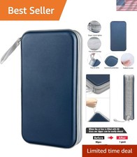 CD DVD Cases 96 Capacity Disc Storage Binder for Car Dark Blue