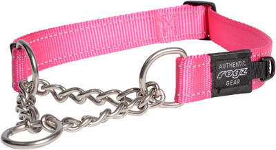 Reflective Nylon Choke Collar; Slip Show Obedience Training Gentle Choker for Ex