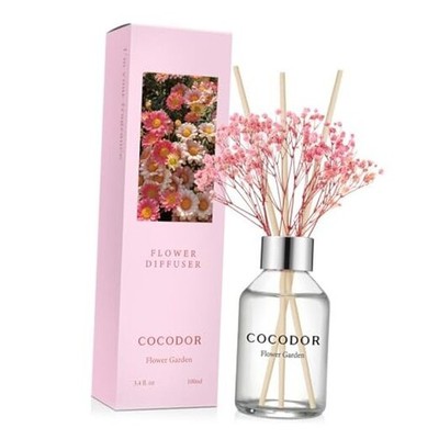COCODOR Flower Reed Diffuser Set / 3.4oz //Scent Flower/3.4Ounce Flower Garden