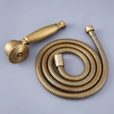 Antique Brass Bathroom Accessory Hand-held Shower Head + 1.5m Shower Hose ⊥