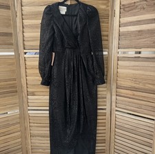 BHLDN Anthropologie Nikka Maxi Party Dress  Sheer Metallic size 2