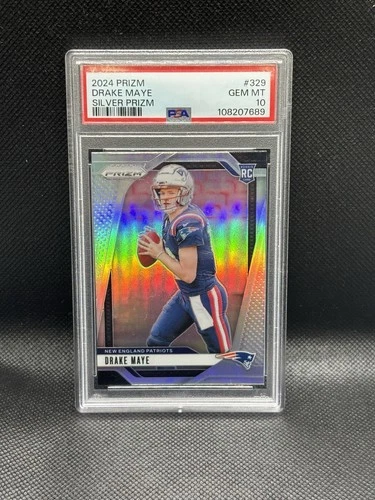 2024 Panini Prizm - Drake Maye #329 Silver Prizm (RC) PSA 10