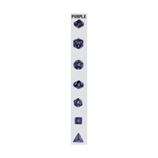 Koplow Dice Pearlized Poly Set Purple w/White (7) New