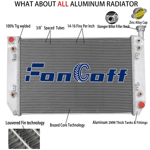 4-Row Aluminum Radiator For 1994-1998 1997 1996 1995 Chevy P30 GMC P3500 5.7L V8